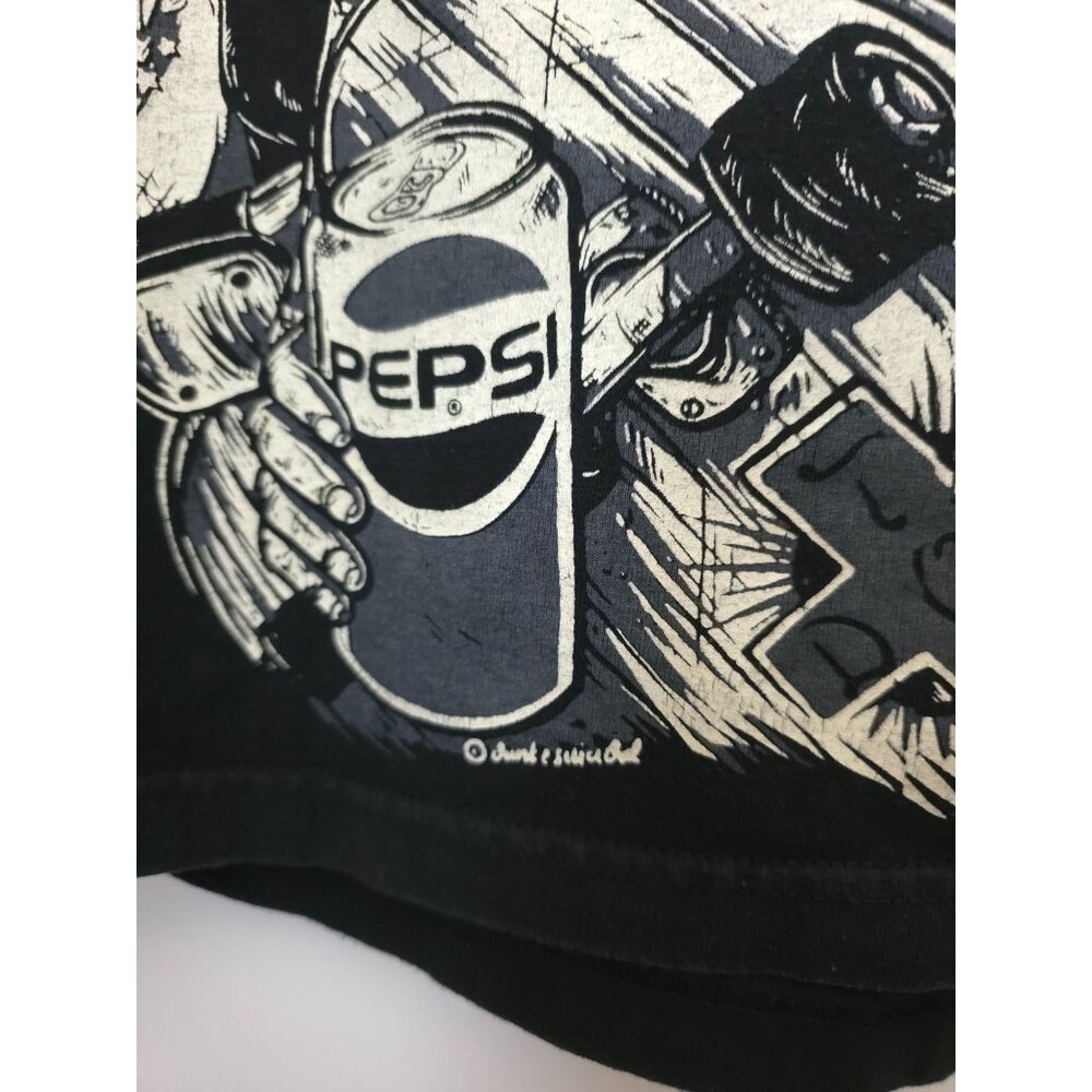 Vintage Suicidal Tendencies Venice Pepsi Black Graphic Short Sleeve T-Shirt XL - Picture 6 of 7
